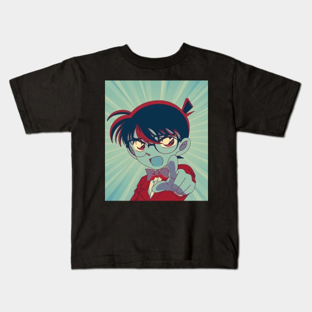 detective conan Kids T-Shirt by DinoZard